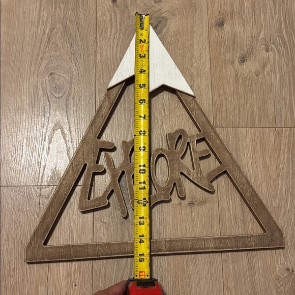 Wooden Mountain Wall Art with White Peak - Picture 2 of 4